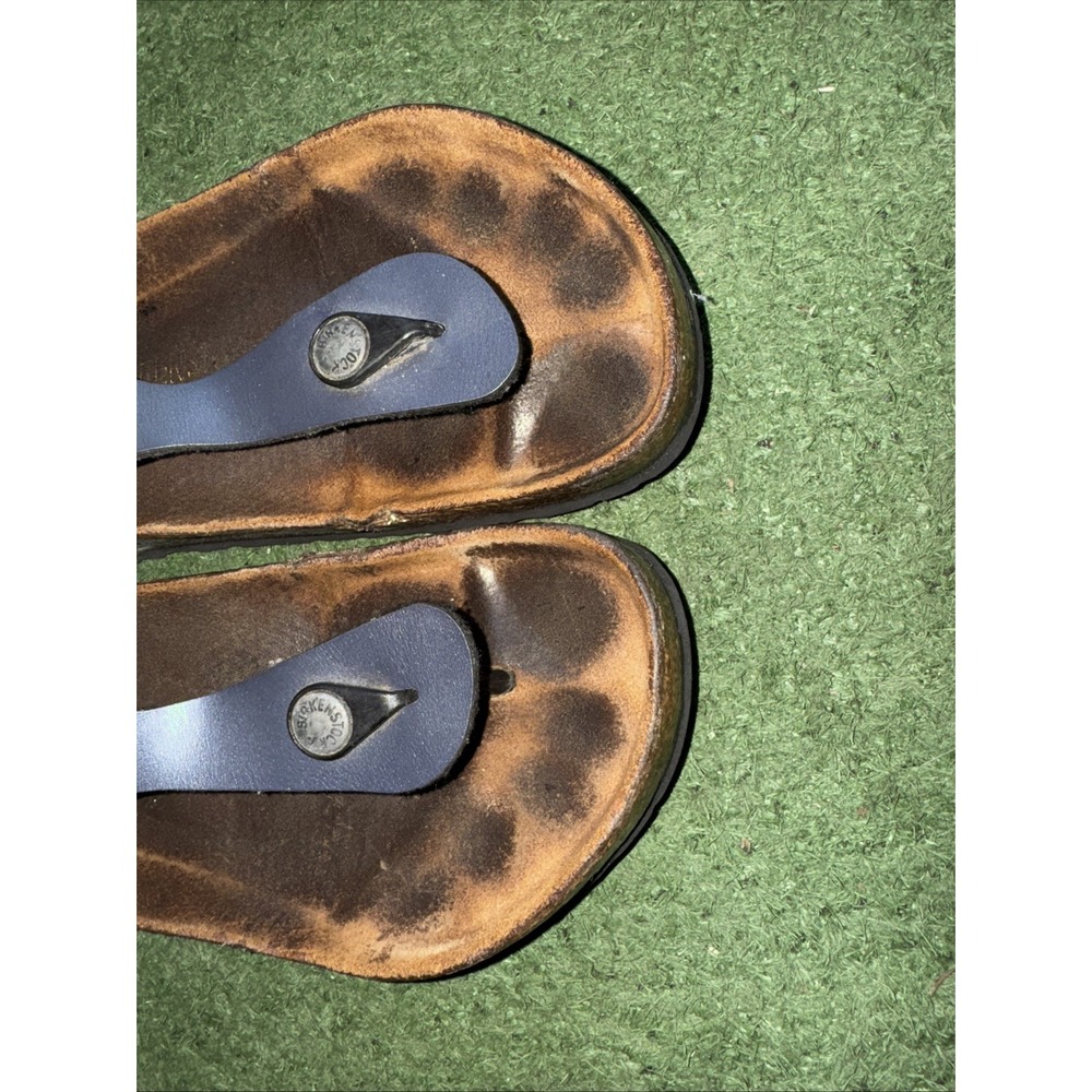 Birkenstock Gizeh Thong Sandals Black Metallic Size‎ 39 - Picture 2 of 5